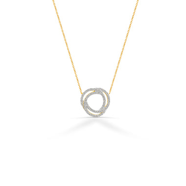 Love Knot Diamond Pendant Necklace in Gold