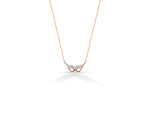 Masquerade Mask Diamond Necklace in 10k ,14k, and 18k Solid Gold