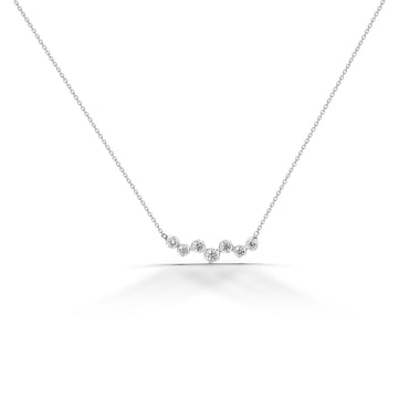 Diamond Cluster Necklace in Solid Gold