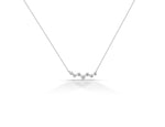 Diamond Cluster Necklace in Solid Gold
