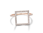 Open Square 0.40 ct Diamond Ring