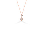 Square Diamond Necklace in 10K, 14K, and  18K Gold