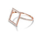 Open Square 0.40 ct Diamond Ring
