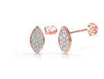 Marquise Shaped Diamond Stud Earrings