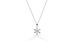 Snowflake Diamond Pendant in Solid Gold
