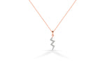 Diamond Thunderbolt Necklace in Solid Gold