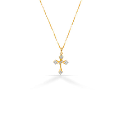 0.11 Ct Cross Diamond Necklace