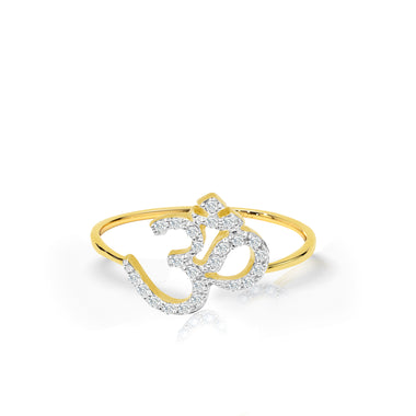 OM Diamond Ring in Gold
