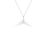 Diamond Starfish Necklace in Solid Gold