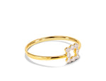 Bezel Set Diamond Band Ring in 10k 14k 18k Gold