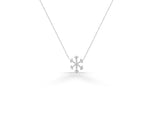 Snowflake Necklace with Natural Round Diamonds