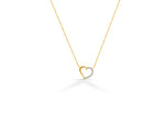 Gold Heart Necklace with 0.14 ct. Diamonds