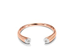 Two Diamond Open Ring
