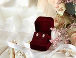 Marquise Shaped Diamond Stud Earrings