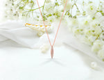 Diamond Necklace in 10K 14K or 18K  Solid Gold