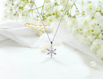Snowflake Diamond Pendant in Solid Gold