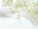 Diamond Thunderbolt Necklace in Solid Gold