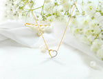 Gold Heart Necklace with 0.14 ct. Diamonds