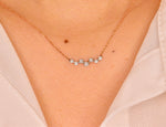Diamond Cluster Necklace in Solid Gold