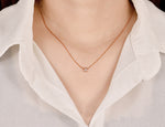 Pear cut 0.14 ctw Diamond Solitaire Necklace