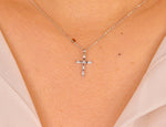 Diamond Cross Necklace in 14k 18k Solid Gold