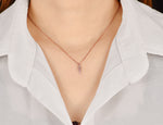 Diamond Necklace in 10K 14K or 18K  Solid Gold