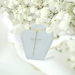 Long Diamond Cross Pendant Necklace