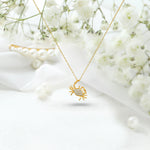 Diamond Crab Pendant Necklace in 10K 14K 18K Gold