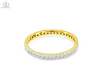 Diamond Wedding Band 2mm Micro Pave Full Eternity Band in 10k 14k 18k Gold / Thin Dainty Stacking Diamond Ring Anniversary Gift
