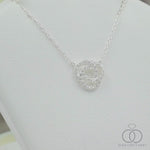 Love Knot Diamond Pendant Necklace / Diamond Love Necklace / Infinity Knot Pendant Necklace 10K 14K 18K Gold