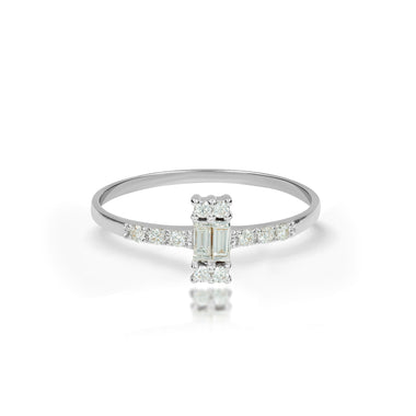 Baguette Diamond Wedding Ring In 10k 14k 18k Solid Gold