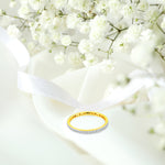 Diamond Wedding Band 2mm Micro Pave Full Eternity Band in 10k 14k 18k Gold / Thin Dainty Stacking Diamond Ring Anniversary Gift