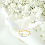 Diamond Ring / Halo Diamond Ring / Engagement Ring / Wedding Ring / 10k 14k 18k Gold Ring / Stacking Ring / Diamond Ring Minimalist