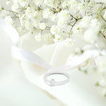 Diamond Wedding Ring / Pear Shaped  Diamond Ring / Pave Cluster Diamond Ring / Dainty Petite Engagement Ring / 10k 14k 18k Gold Ring