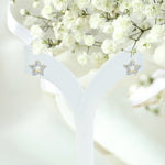 Diamond Star Stud Earrings in 10K 14K 18K Gold
