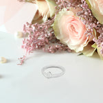Diamond Wedding Ring / Pear Shaped  Diamond Ring / Pave Cluster Diamond Ring / Dainty Petite Engagement Ring / 10k 14k 18k Gold Ring