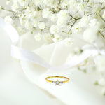 Pear Cut and Baguette Diamond Ring