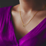 Diamond Clover Necklace in 10k 14k 18k Gold Solid Gold