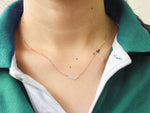 Dainty Diamond V Necklace in 18k 14k 10K Gold