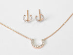 Horseshoe Diamond Necklace in 10k, 14k, and 18k Gold