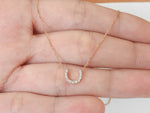Horseshoe Diamond Necklace in 10k, 14k, and 18k Gold