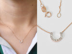 Horseshoe Diamond Necklace in 10k, 14k, and 18k Gold