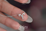 Aries Zodiac Sign Diamond Necklace