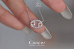 Diamond necklace Cancer Zodiac Sign /Gold Zodiac Charm/ Birth sign Necklace/gift for cancer/ Zodiac Jewelry/Star Sign Diamond Pendant