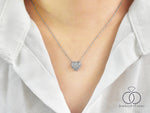Heart Shaped Diamond necklace 9.94mm.x10.04mm./ 10K 14K 18K gold/ Gold heart necklace/ Gifts for her