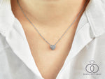 Heart Shaped Diamond necklace 7.98mm.x 8.20mm./ 10K 14K 18K gold/ Gold heart necklace/ Gifts for her