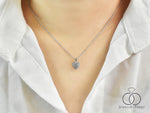 Heart Shaped Diamond necklace/ 10K 14K 18K gold/ Gold heart necklace/ Gifts for her
