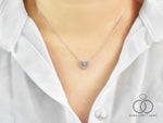 Heart Shaped Diamond necklace 9.77mm.x 10.70mm./ 10K 14K 18K gold/ Gold heart necklace/ Gifts for her