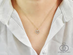Heart Shaped Diamond necklace/ 10K 14K 18K gold/ Gold heart necklace/ Gifts for her