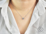 Heart Shaped Diamond necklace 7.82mm.x 8.26mm./ 10K 14K 18K gold/ Gold heart necklace/ Gifts for her